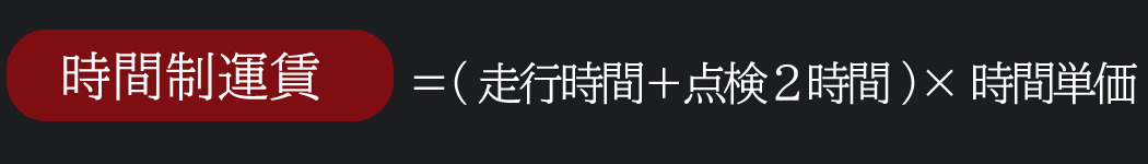 内原交通　時間制運賃の算出方法の式